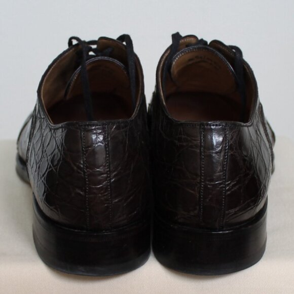 Bally Scribe genuine Alligator Men's dark brown lace ups US size 10 Switzerland - Picture 8 of 10